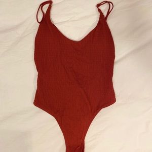 Textured One Piece Swimsuit